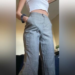 Brandy houndstooth black and white check pants